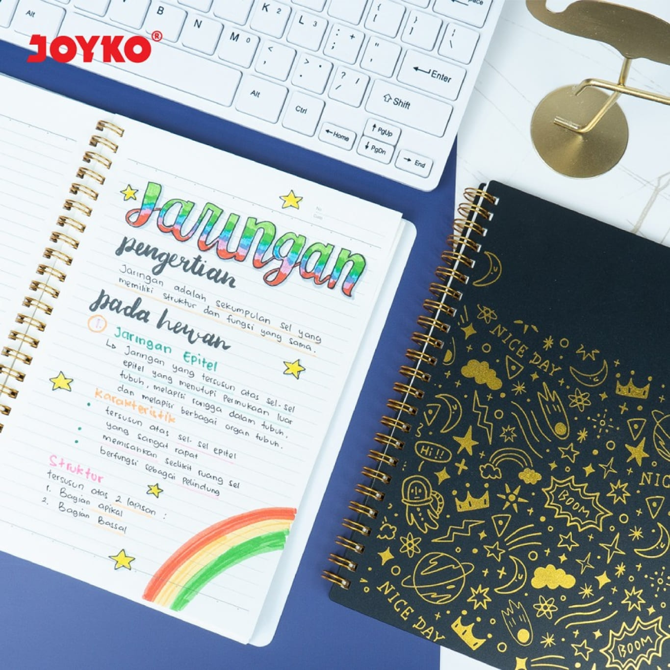 Joyko Notebook A5 Diary Agenda Buku Catatan Bergaris NB-710 Space Travel [60 Lembar]  