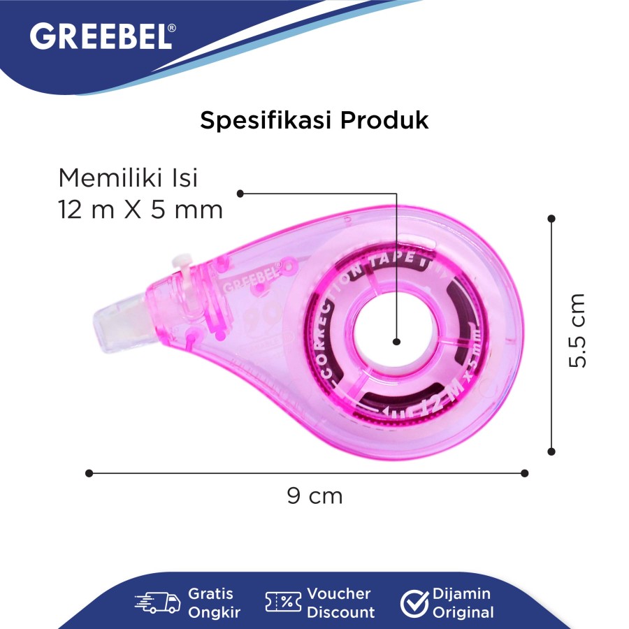 Tip Ex Kertas / Greebel Correction Tape GCT-1227  