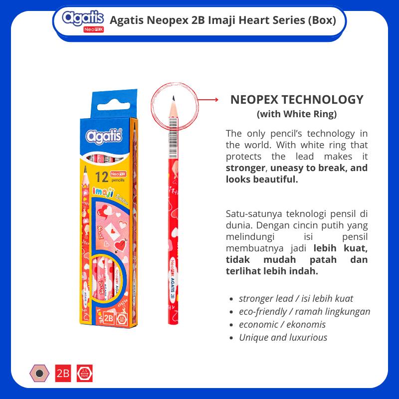 Pensil / Agatis Pencil 2B NH-2BW6-1201 Neopex Graphite Hexagonal [1 PACK]  