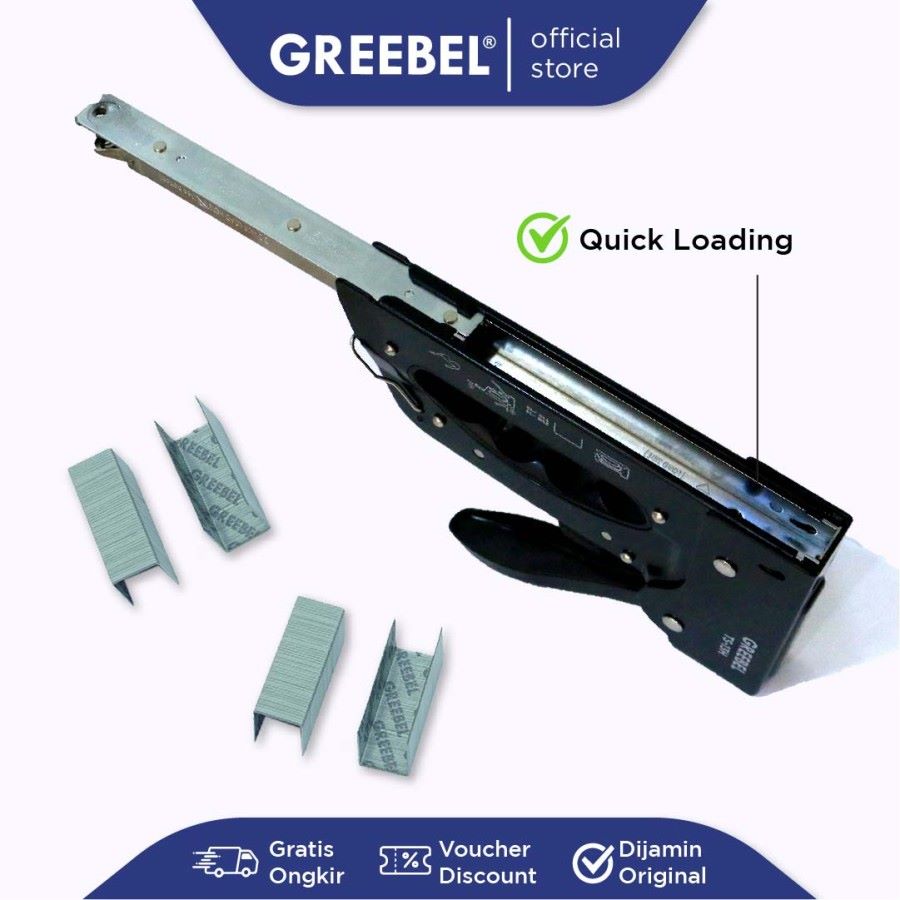Greebel Guntacker TS-13H / Gun Tacker / Staples Tembak / Stapler Tembak