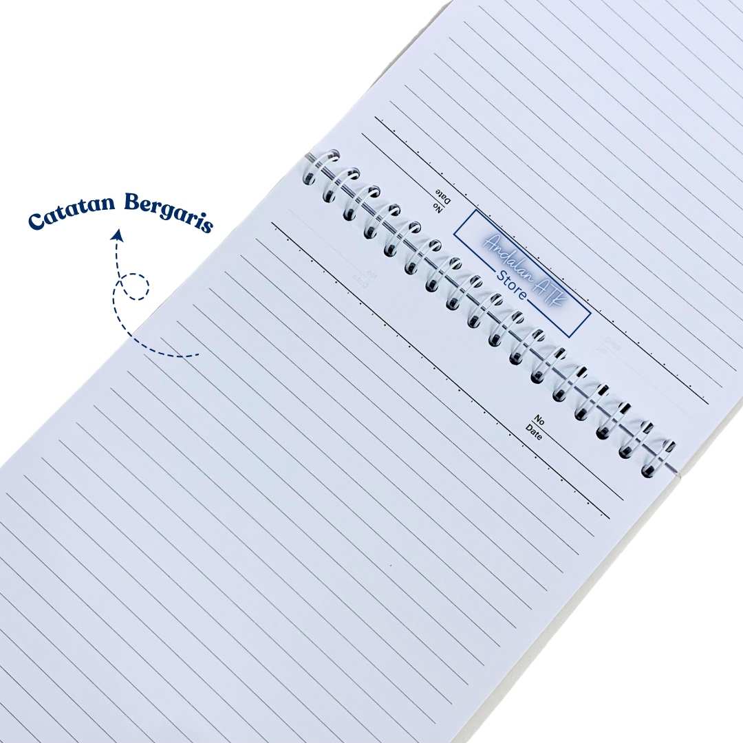 Notebook Orenji Buku Agenda A5 Line Spiral Atas Pastel 60 Lembar/ Buku Catatan Bergaris  