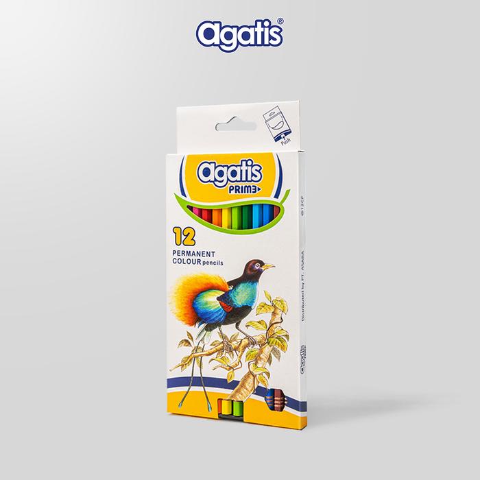 Pensil Warna Agatis Color Pencil GPH-C-1201 Prime Wood Permanent / 12 Warna  