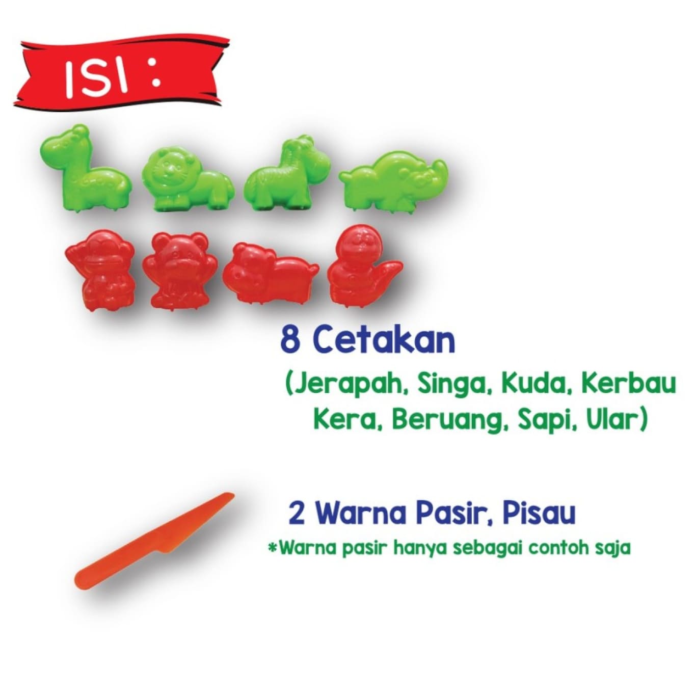 Pasir Ajaib Mainan Kebun Binatang / Magic Sand / Pasir Kinetik  