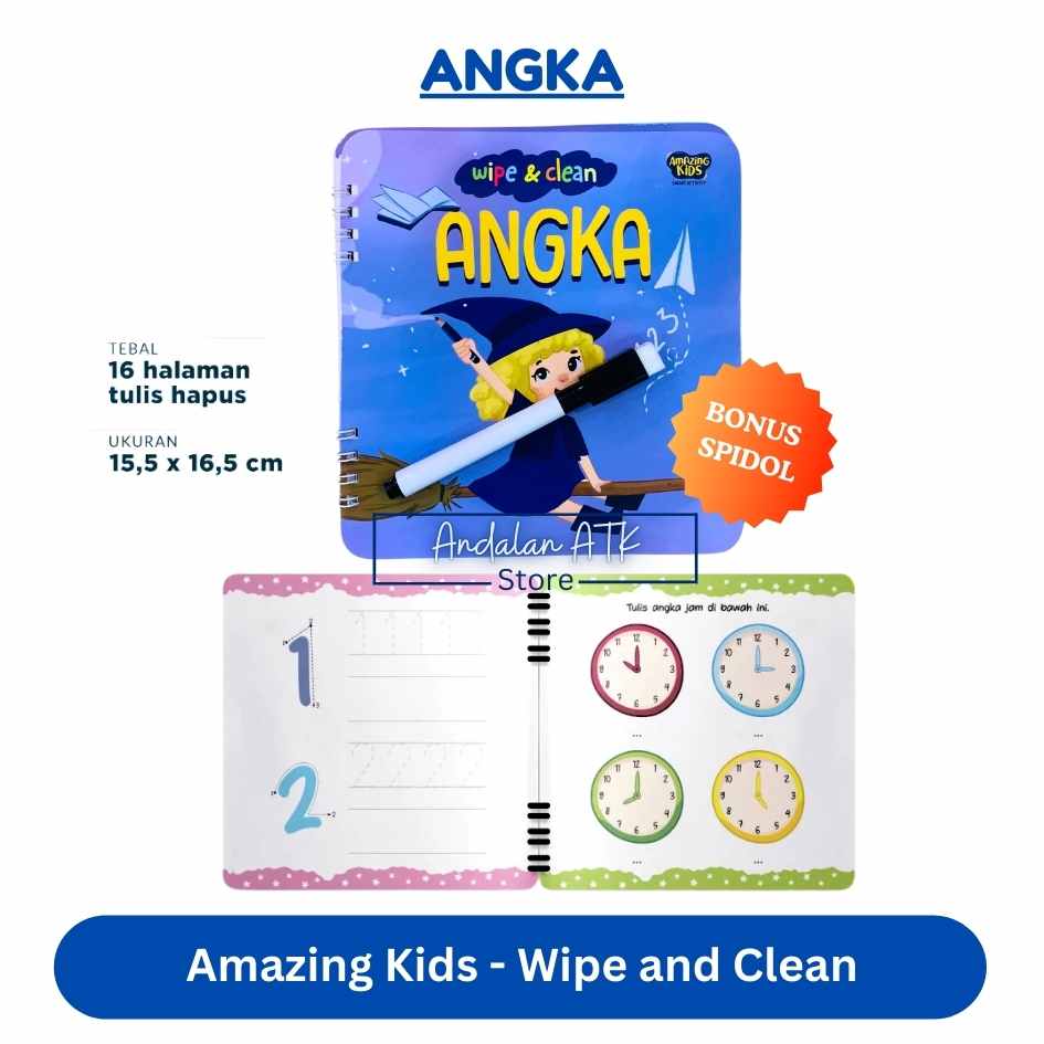 Amazing Kids Wipe and Clean Smart Activity / Buku Aktivitas Anak