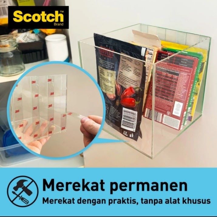 Double Tape 3M Clear Mounting Tape 19mm 410-S19 Transparan Tape  