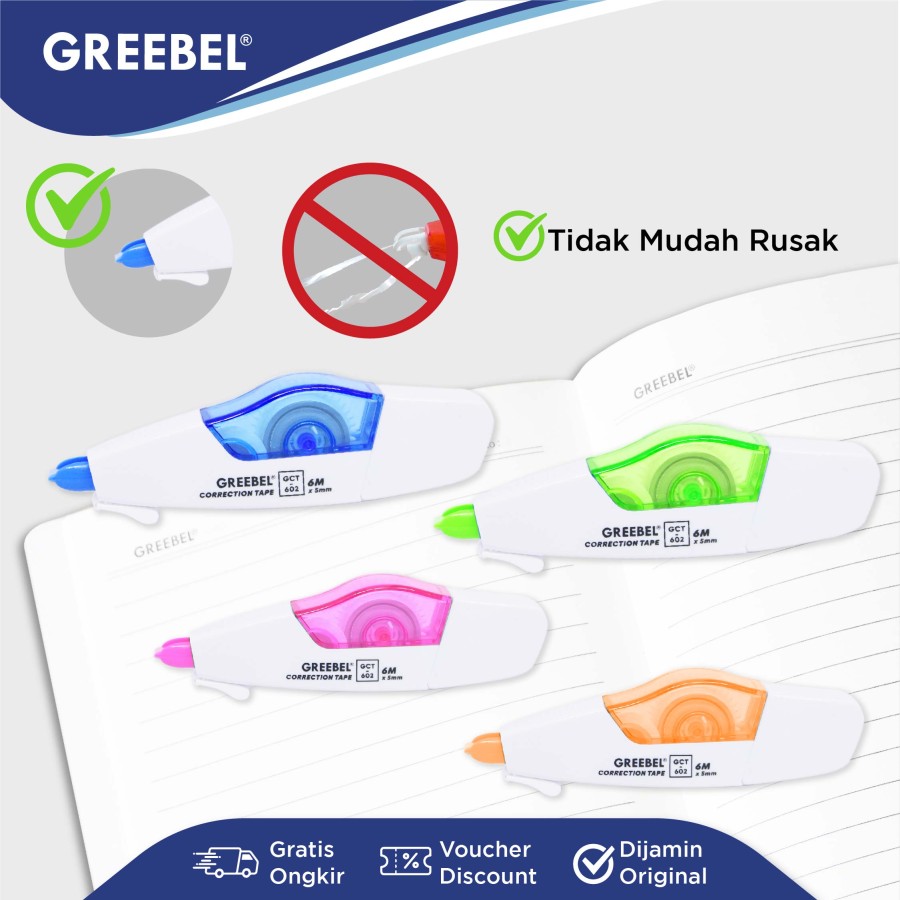 Tip Ex Kertas / Greebel Correction Tape GCT-602