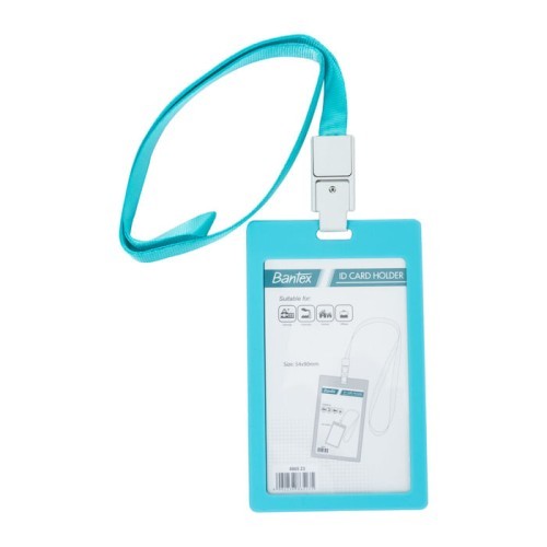 ID Card Holder Potrait Bantex / Name Tag Potrait Bantex / Gantungan Idcard Lanyard Potrait 54x90mm