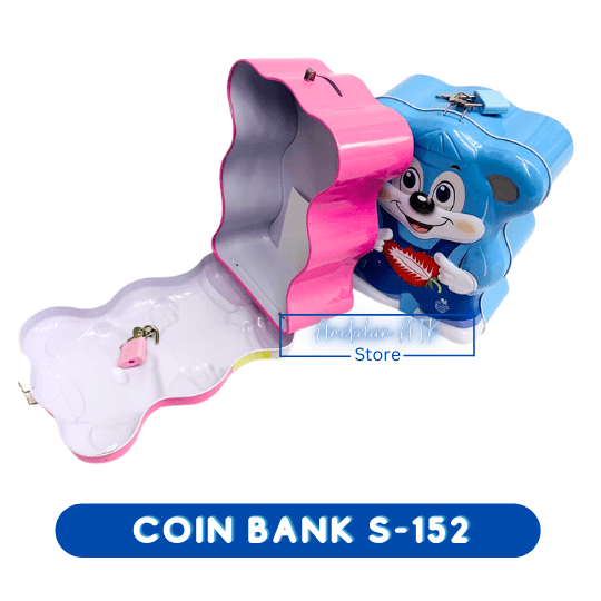 Coin Bank / Celengan Anak Kunci Gembok Karakter Mouse S-152 Xiaolingjing  