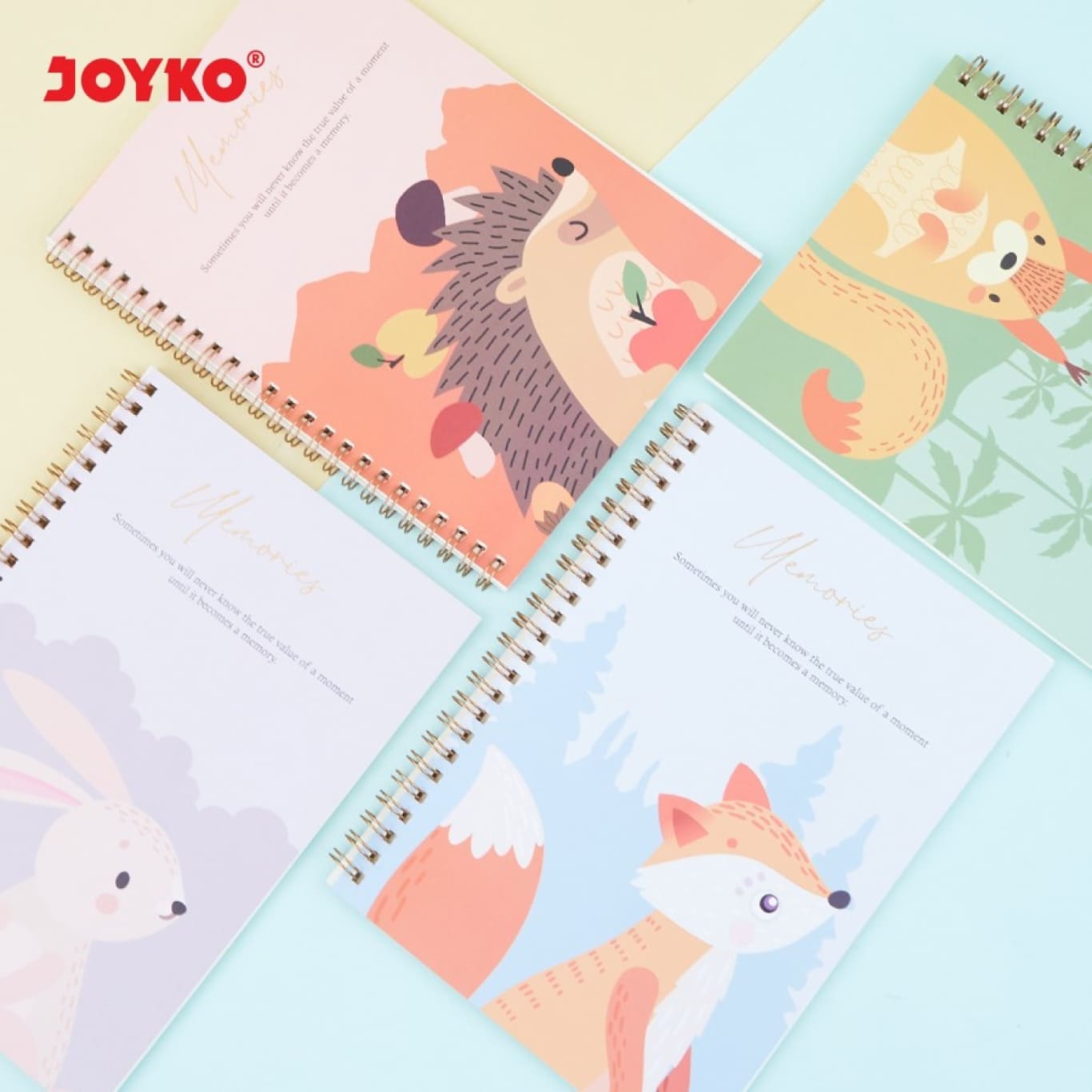 Joyko Notebook A5 Diary Agenda Buku Catatan Bergaris NB-707~711 Animal [60 Lembar]  