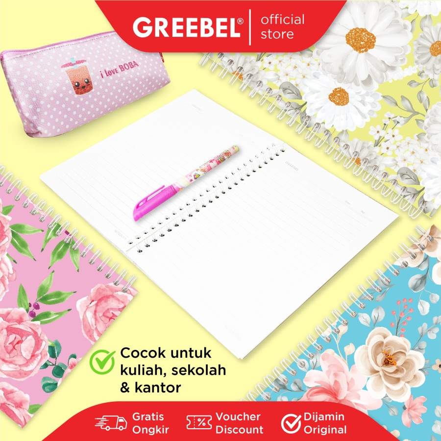 Greebel Ring Book 8064 A5O 32 Ukuran A5 / Buku Agenda Notebook / Buku Catatan  