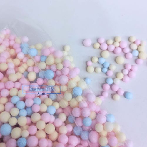 Foam Butir Prakarya Putih dan Rainbow / Gabus Bulat
