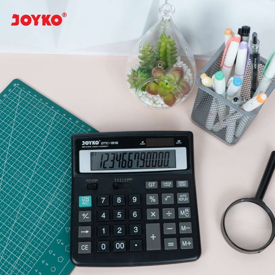 Kalkulator Joyko / Calculator Tipe DTC-1516 / 12 Digit Dual Power  
