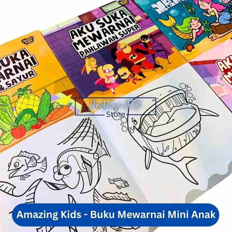 Amazing Kids Buku Mewarnai Anak Mini Coloring Book / Buku Bacaan Cerita Anak