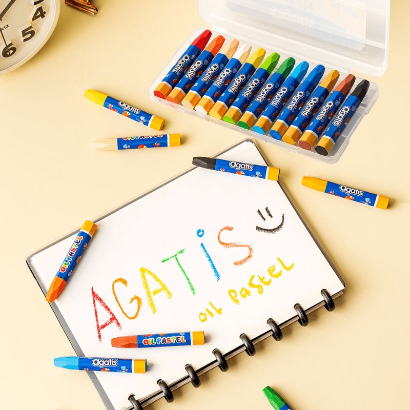 Crayon Agatis Eco 12 Warna OH-OP-1201 Hexagonal / Oil Pastel  