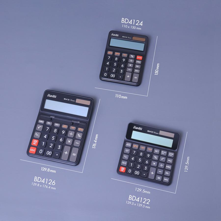 Kalkulator / Calculator Bantex 12 Digits BD4122 Hitam