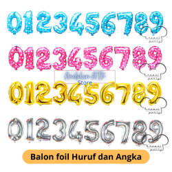 Balon Foil / Balon Huruf dan Angka / Balon Ulang Tahun  