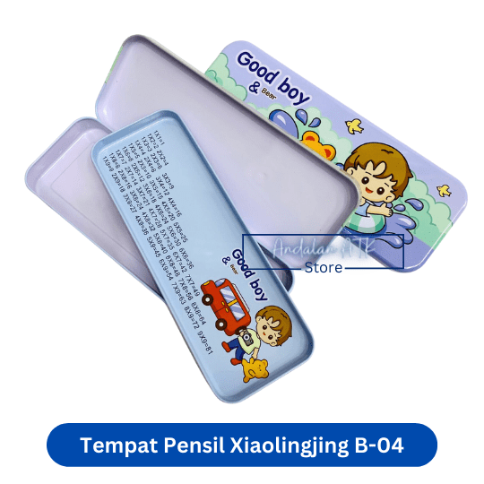 Tempat Pensil Anak Xiaolingjing B-04 Good Boy Kaleng / Kotak Pensil / Pencil Case