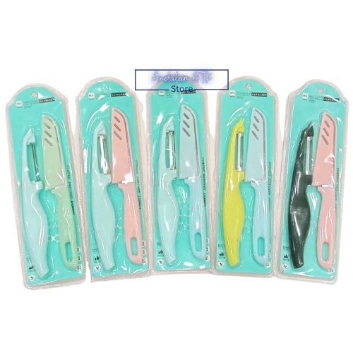 Pisau Dapur Pemotong Buah Stainless Steel Alat Pengupas Buah Sayur Set