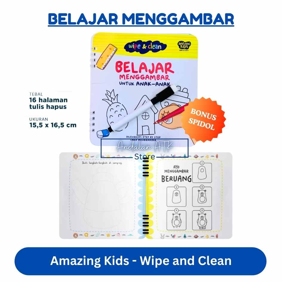 Amazing Kids Wipe and Clean Smart Activity / Buku Aktivitas Anak