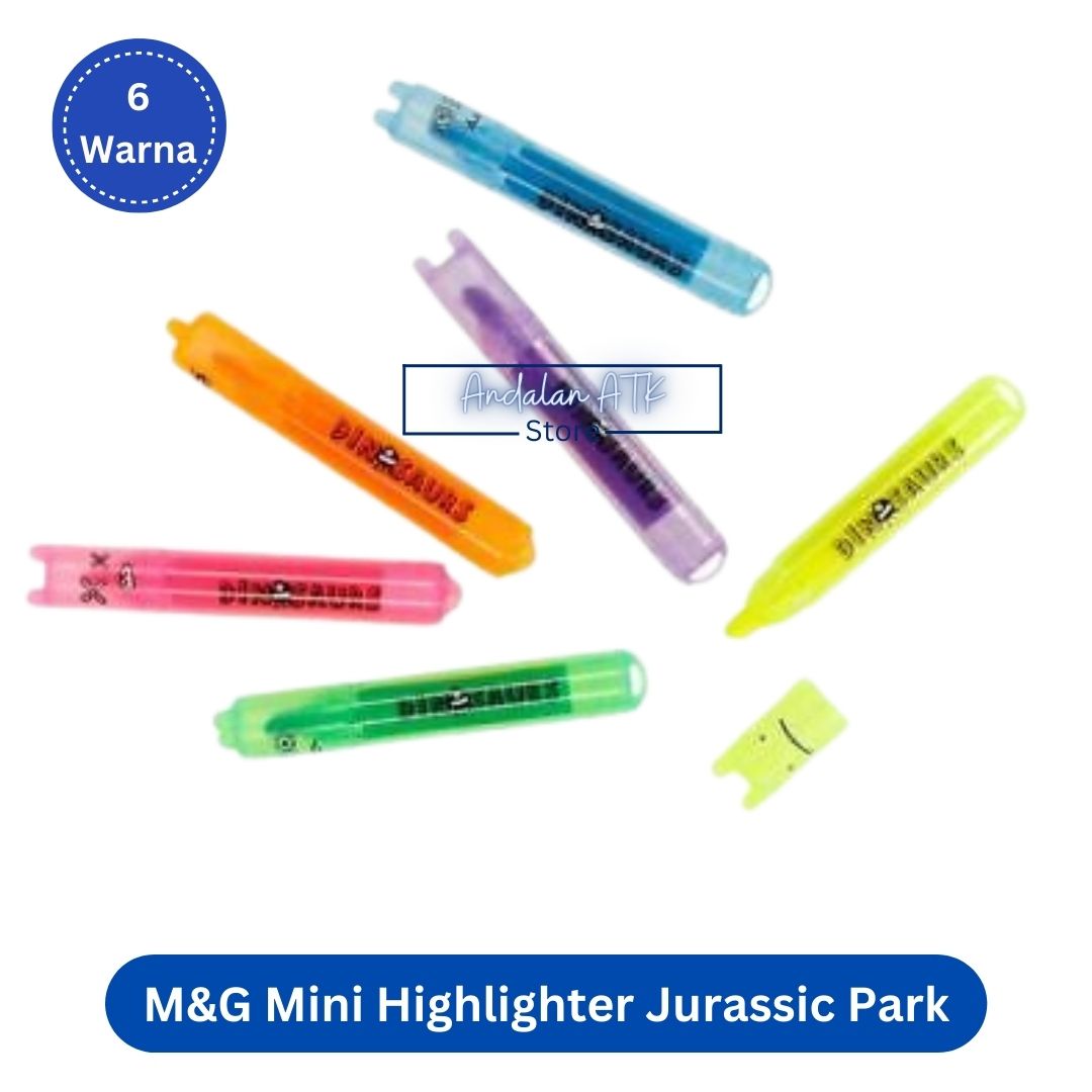 M&G Mini Highlighter Jurassic Park AHM22572 [6 Warna] / Stabilo  