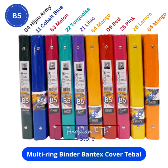 Multi-Ring Binder Bantex 1326 Ukuran B5 Cover Tebal / Notebook