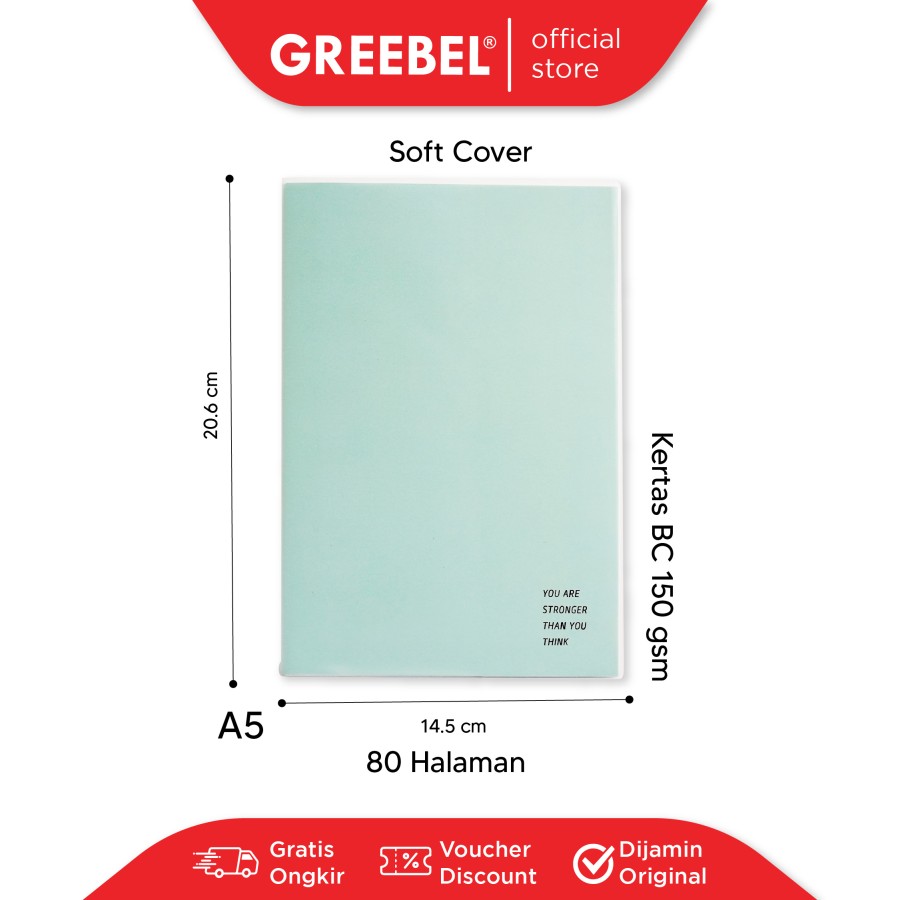 Greebel Note Book 8080 A5O 38 Ukuran A5 / Buku Agenda Notebook / Buku Catatan