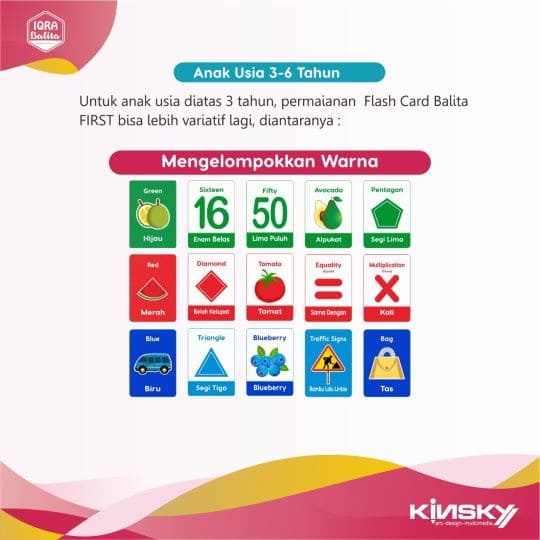 Flash Card Balita First [Warna - Angka - Bentuk] BOX SET / Kartu Belajar Anak  