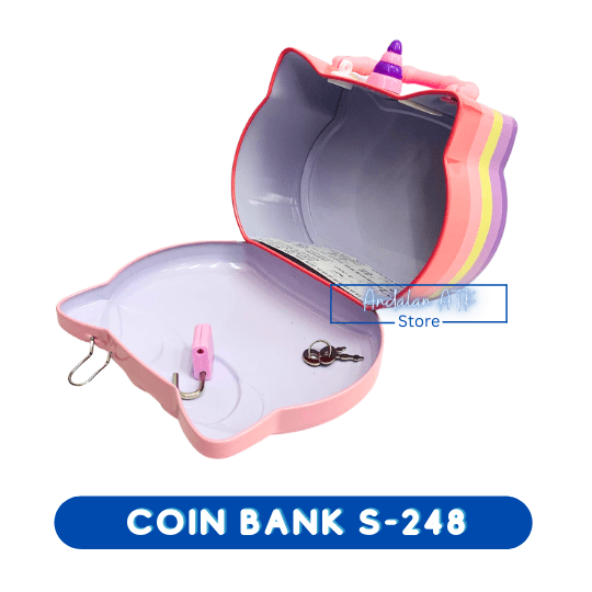 Coin Bank / Celengan Anak Kunci Gembok Karakter Kepala Unicorn S-248 Xiaolingjing