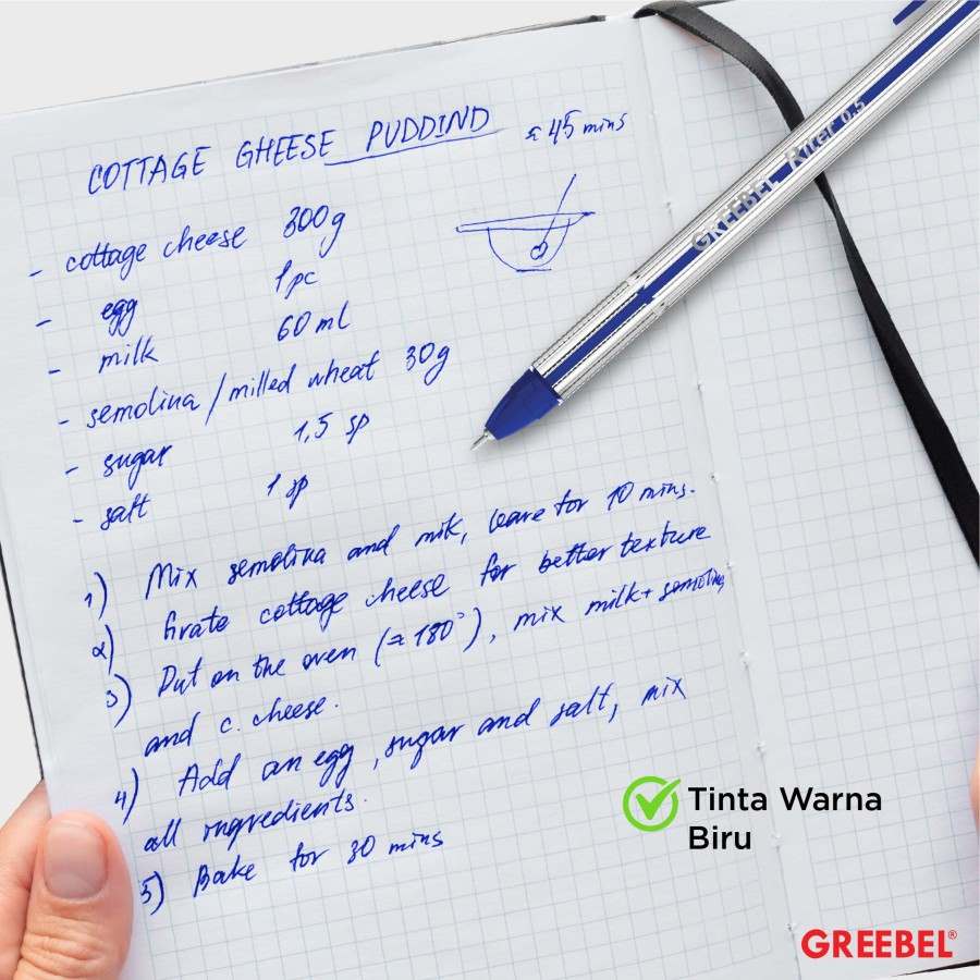 Pulpen Greebel / Greebel ballpen Riter Hitam, Merah, Biru 0.5MM / Ballpoint