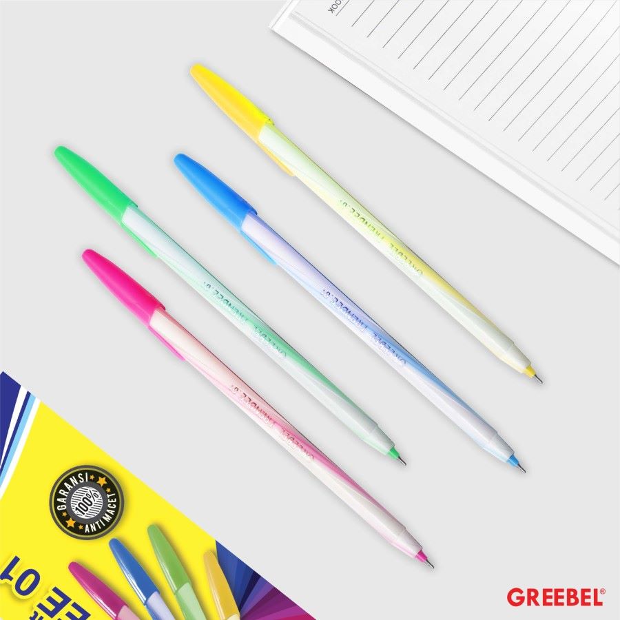 Pulpen Greebel / Greebel Ballpen Trendee - 01 0.5MM Hitam / Ballpoint  