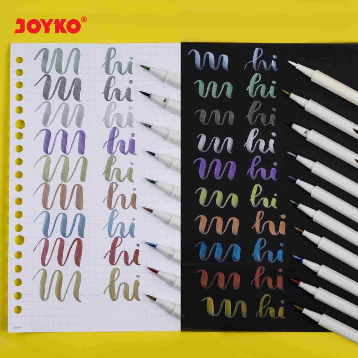 Brush Pen Joyko CLP-21 Isi 10 Warna / Color Pen / Pena Kuas  