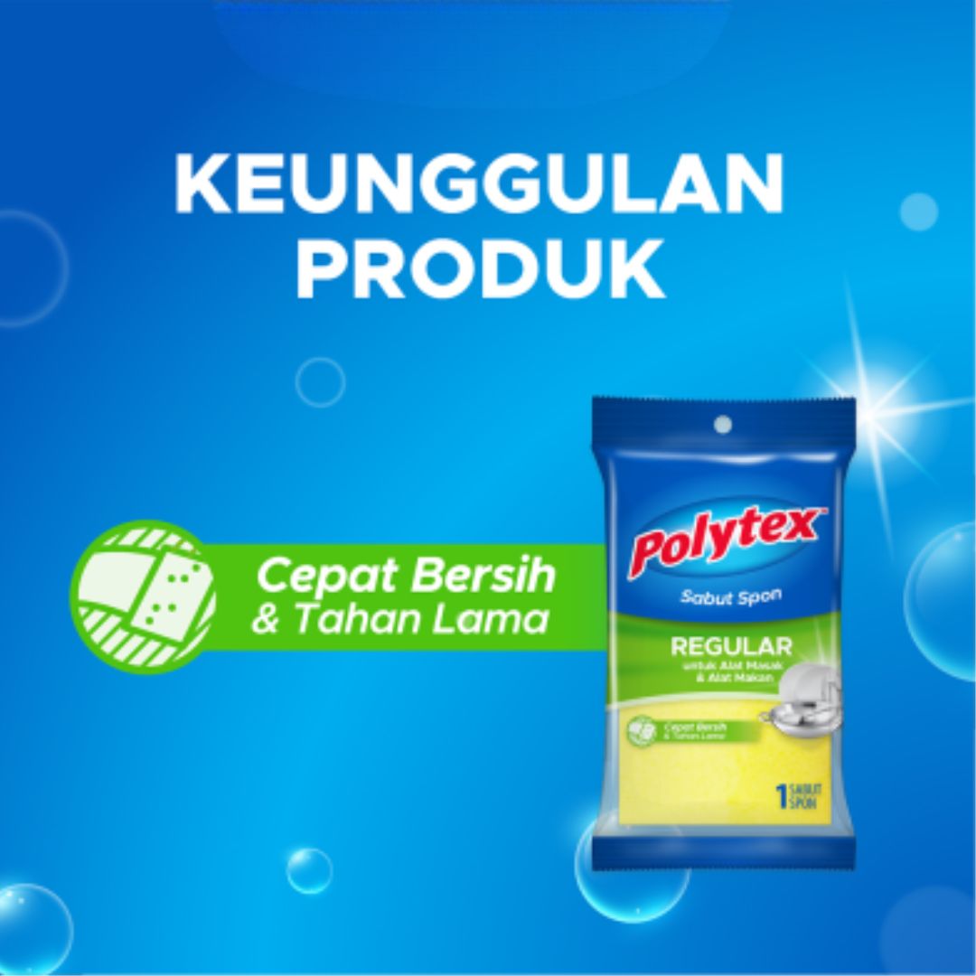Polytex Sabut Spon Reguler / Spons Cuci Piring / Sabut Cuci Piring  