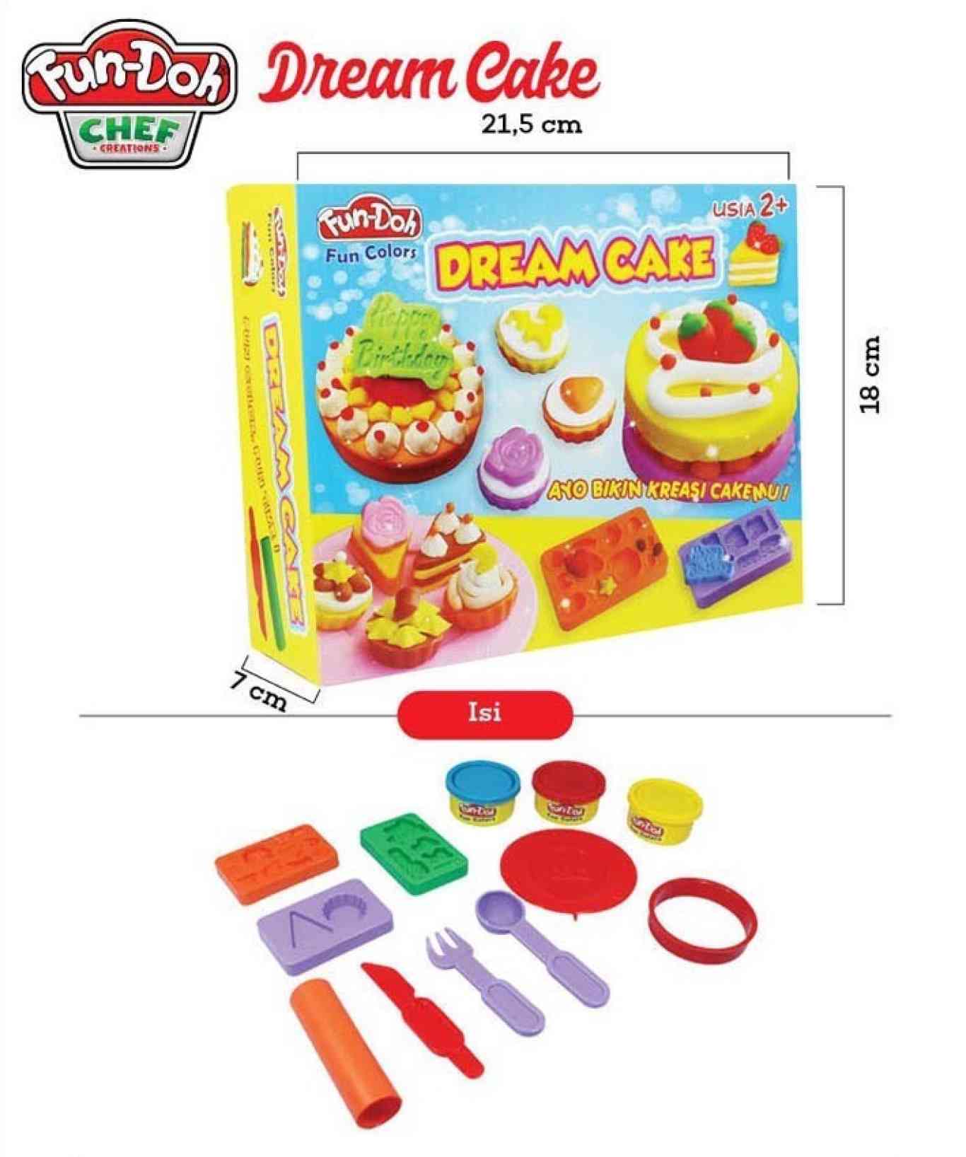 Fun Doh Lilin Mainan Dream Cake Box