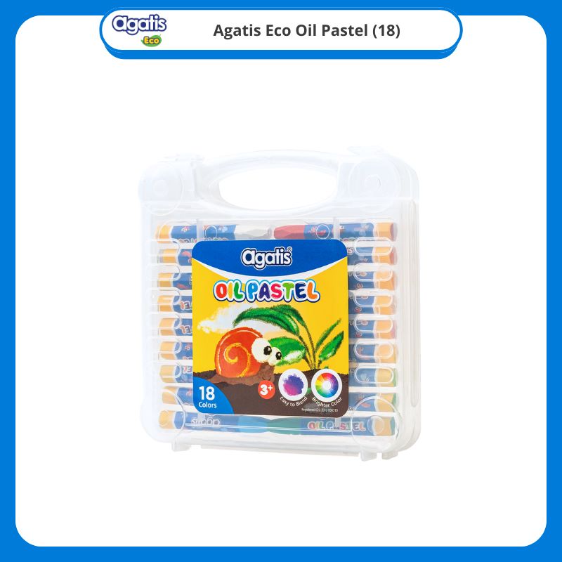Crayon Agatis Eco 18 Warna OH-OP-1801 Hexagonal / Oil Pastel  
