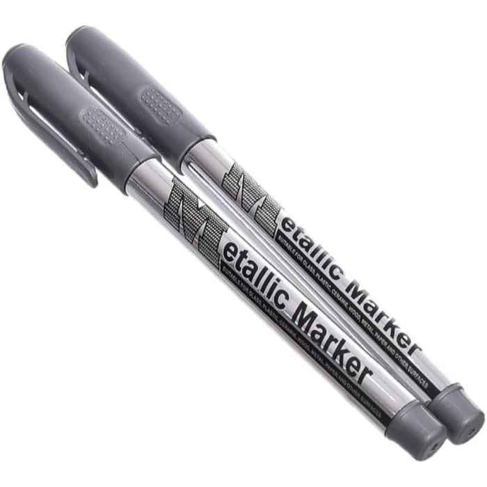 Spidol Permanen Metalik / Marker M&G Craft Metallic Gold dan Silver  