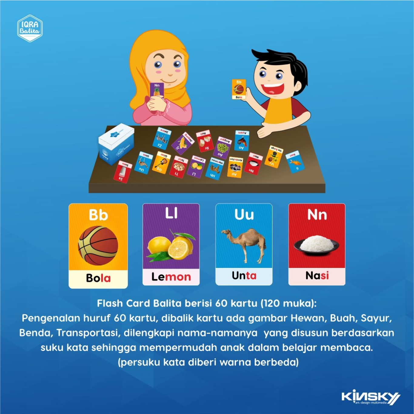 Flash Card Balita Alfabet BOX SET / Kartu Belajar Anak Alphabet