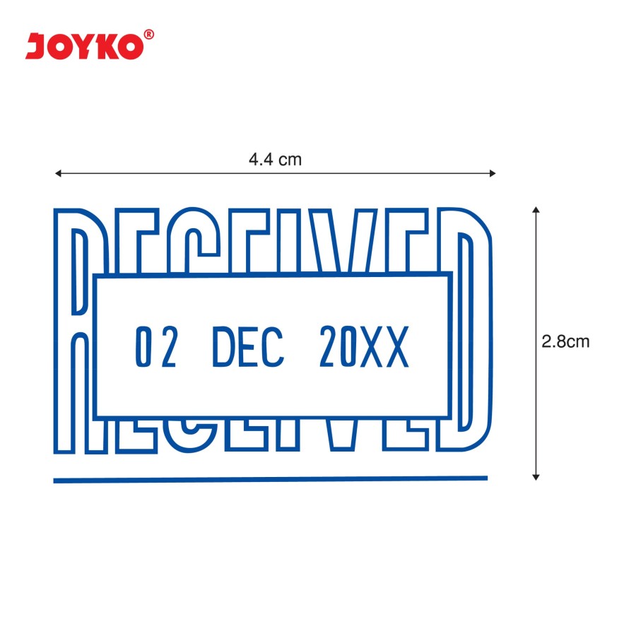 Stempel Received Dengan Tanggal / Cap Diterima / Date Stamp Joyko S69  