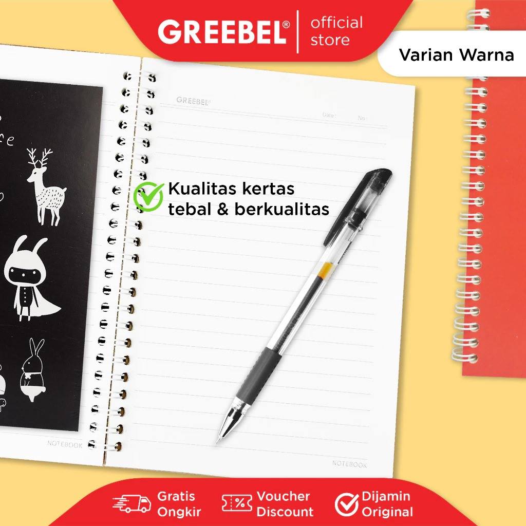 Greebel Ring Book 8064 A5C 27 Ukuran A5 / Buku Agenda Notebook / Buku Catatan  