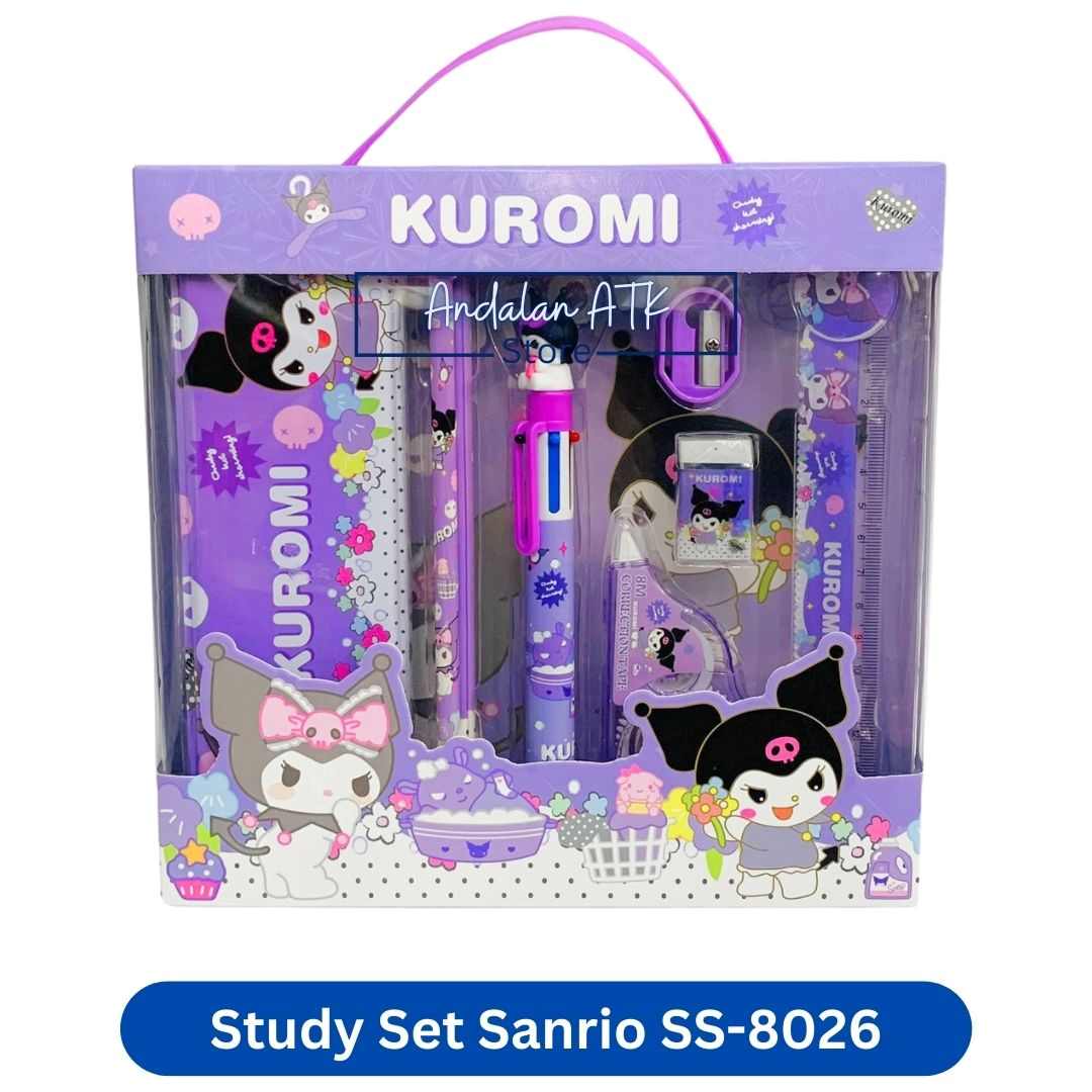 Study Set Alat Tulis Yoyo Sanrio SS-8026 / Kuromi, Cinnamoroll, My Melody  