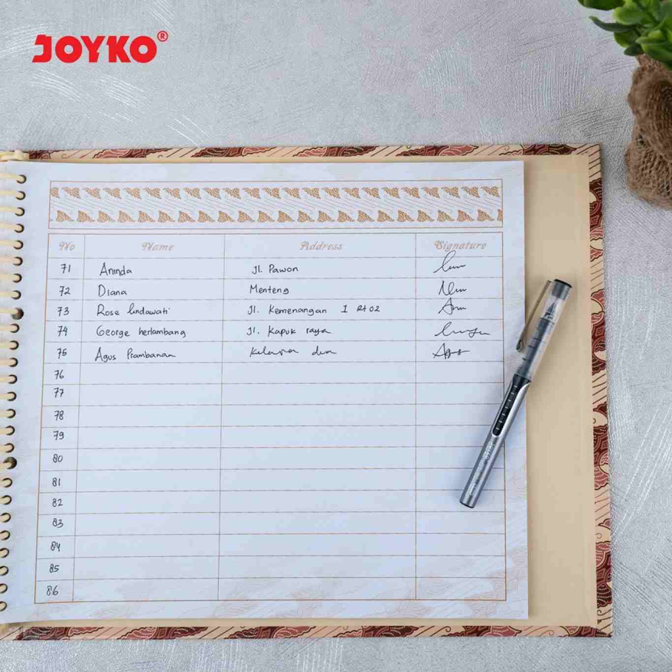 Buku Tamu Undangan GB-2833R-5 Batik Joyko / Guest Book