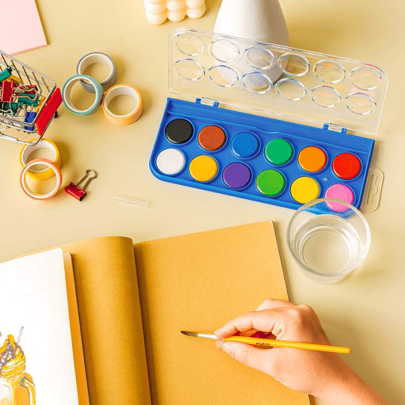 Cat Air Agatis Watercolor Paint Eco 12 Color PC-C-1201 / 12 Warna  