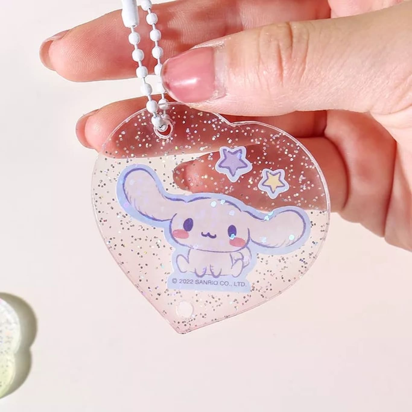 Stiker Sanrio Glitter Transparan Bahan PVC / Gantungan Kunci Sticker / Keychain
