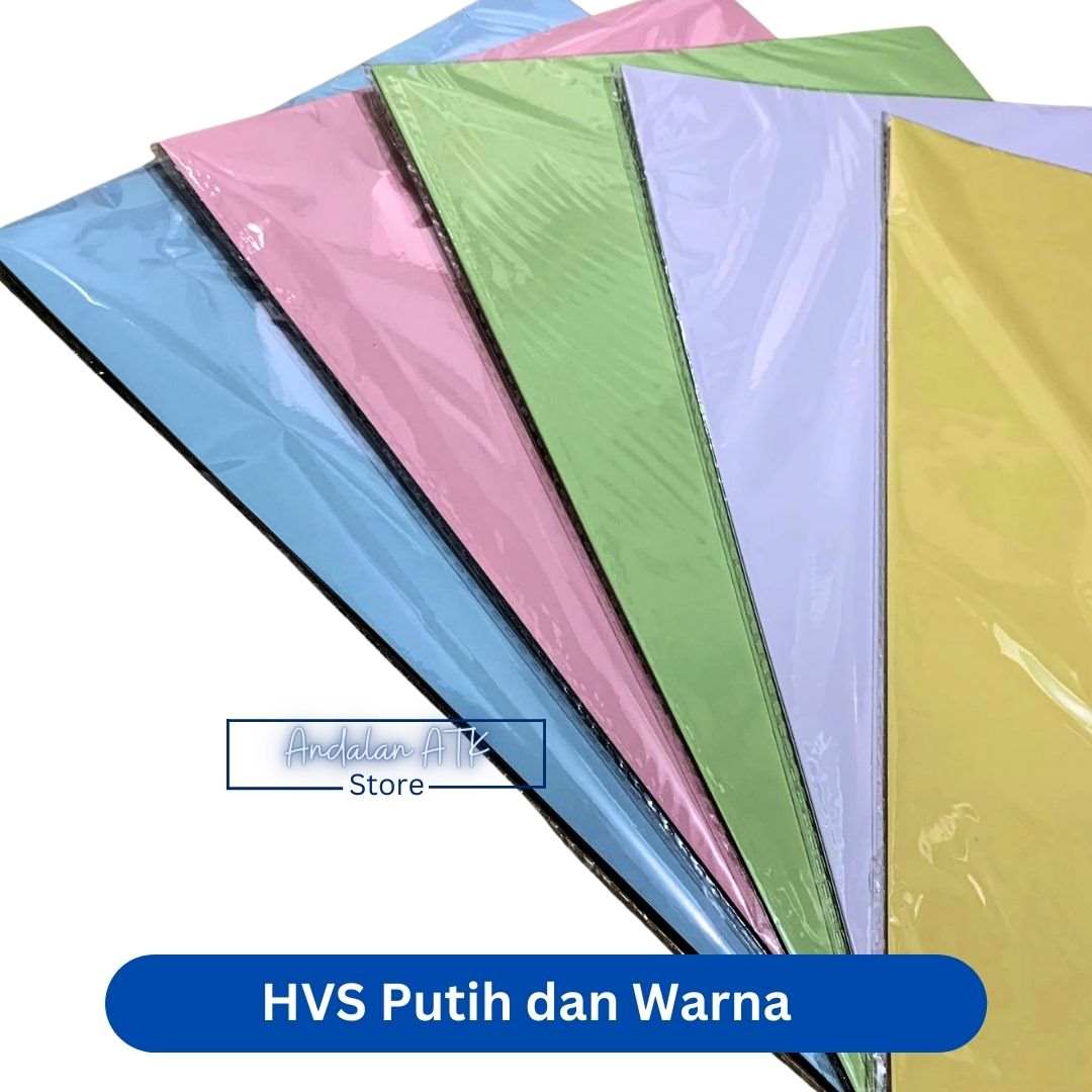 Kertas HVS A4 70Gsm Warna Putih, Pink Pastel, Hijau Pastel, Biru Pastel, Kuning Pastel  