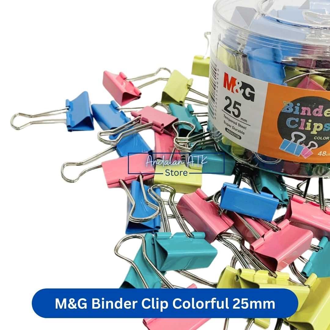 M&G Binder Clip Colorful No. 111 / Jepitan Klip Kertas / Paper Clip  