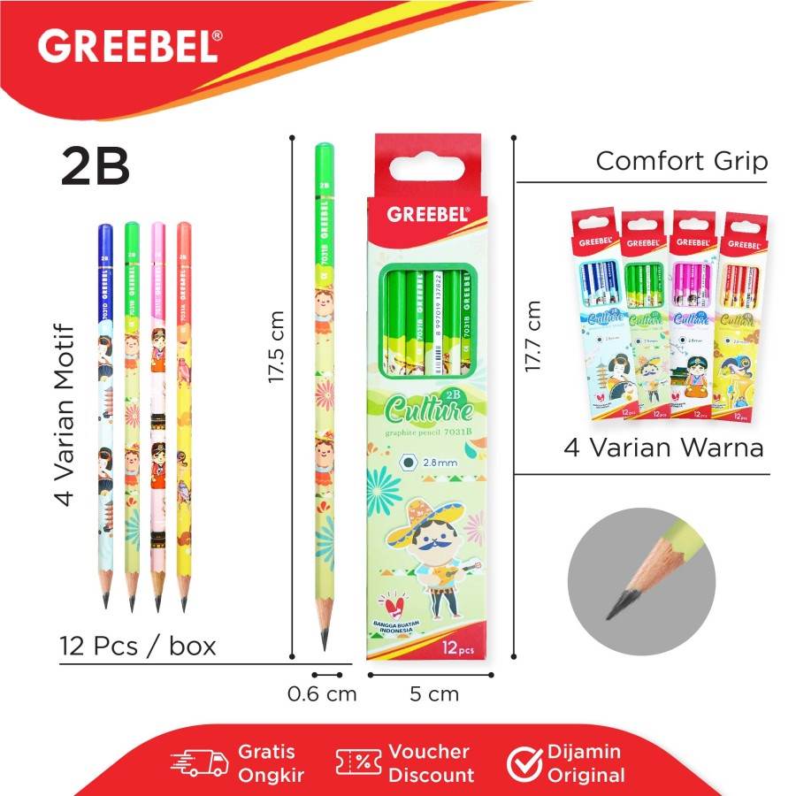 Pensil Greebel 7031 Culture 2B / Pencil Graphite Kayu