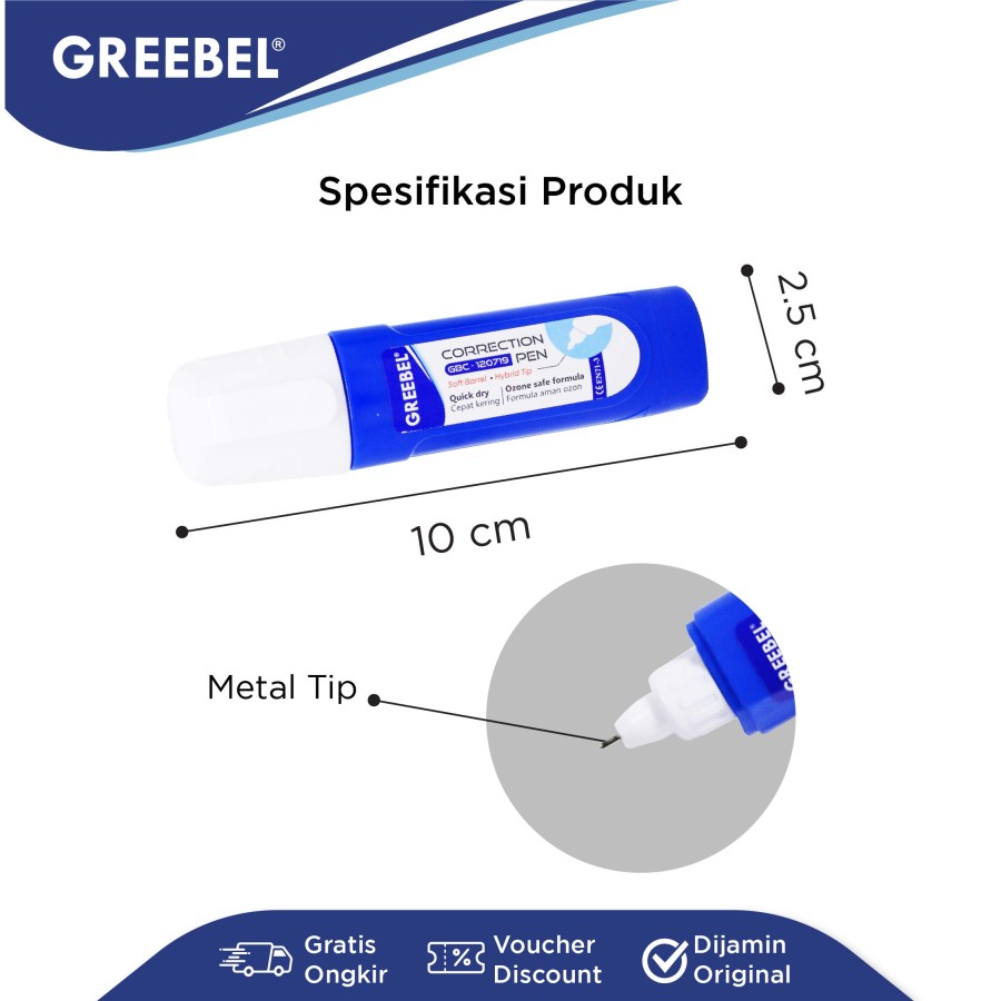 Tip Ex Cair / Greebel Correction Pen GBC-120719  