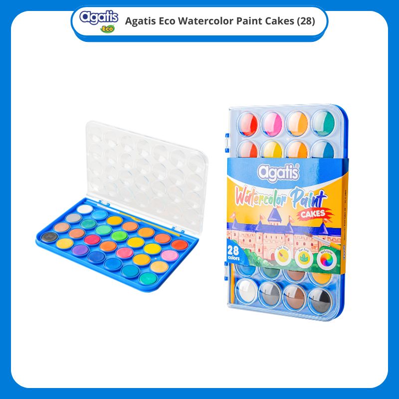 Cat Air Agatis Watercolor Paint Eco 28 Color PC-2801 / 28 Warna  