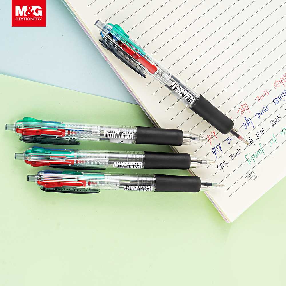 Pulpen 4 Warna / Ballpen M&G 4 in 1 Colors 0.7mm ABP80371  