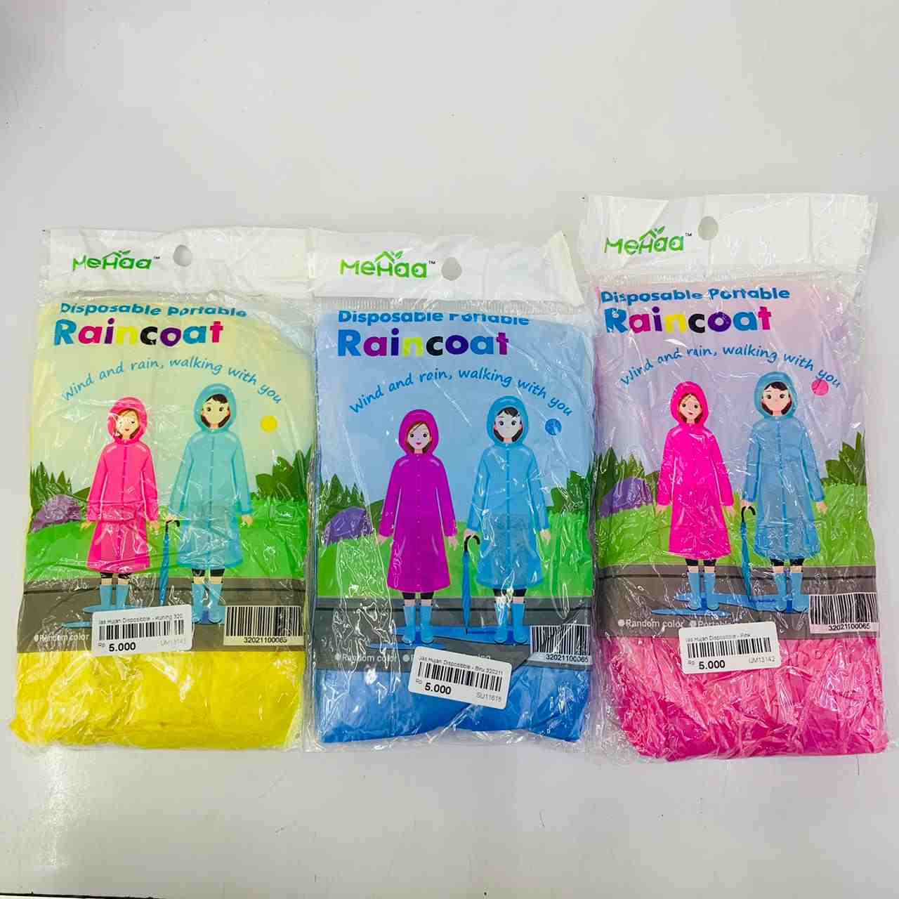 Jas Hujan Disposibble Raincoat Plastik Ponco / Jas Hujan Polos