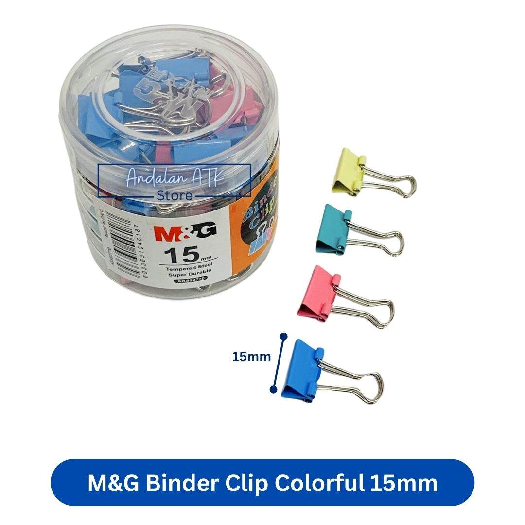 M&G Binder Clip Colorful No. 105 / Jepitan Klip Kertas / Paper Clip